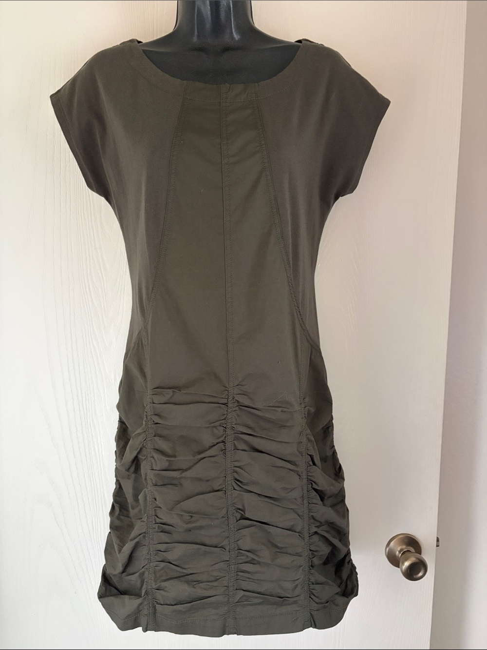 Wearables Cotton Ruched Mini Dress